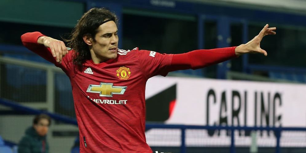 Selebrasi Edinson Cavani © MUFC Official