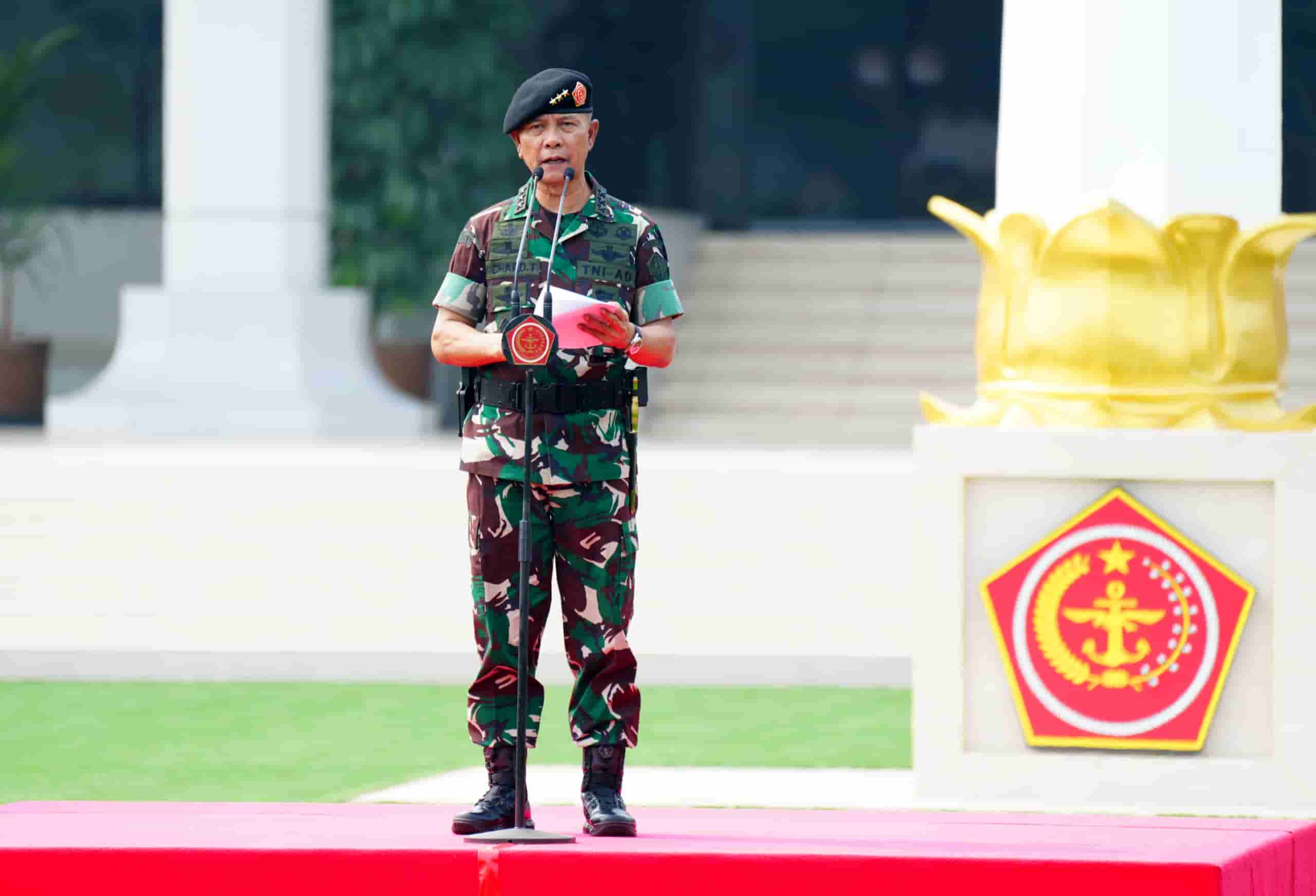 Kasum TNI Letjen TNI Richard Tampubolon menyampaikan bahwa penugasan ini merupakan tugas istimewa, karena para personel menjadi duta TNI dan duta bangsa di forum internasional. (Sumber foto Puspen TNI)